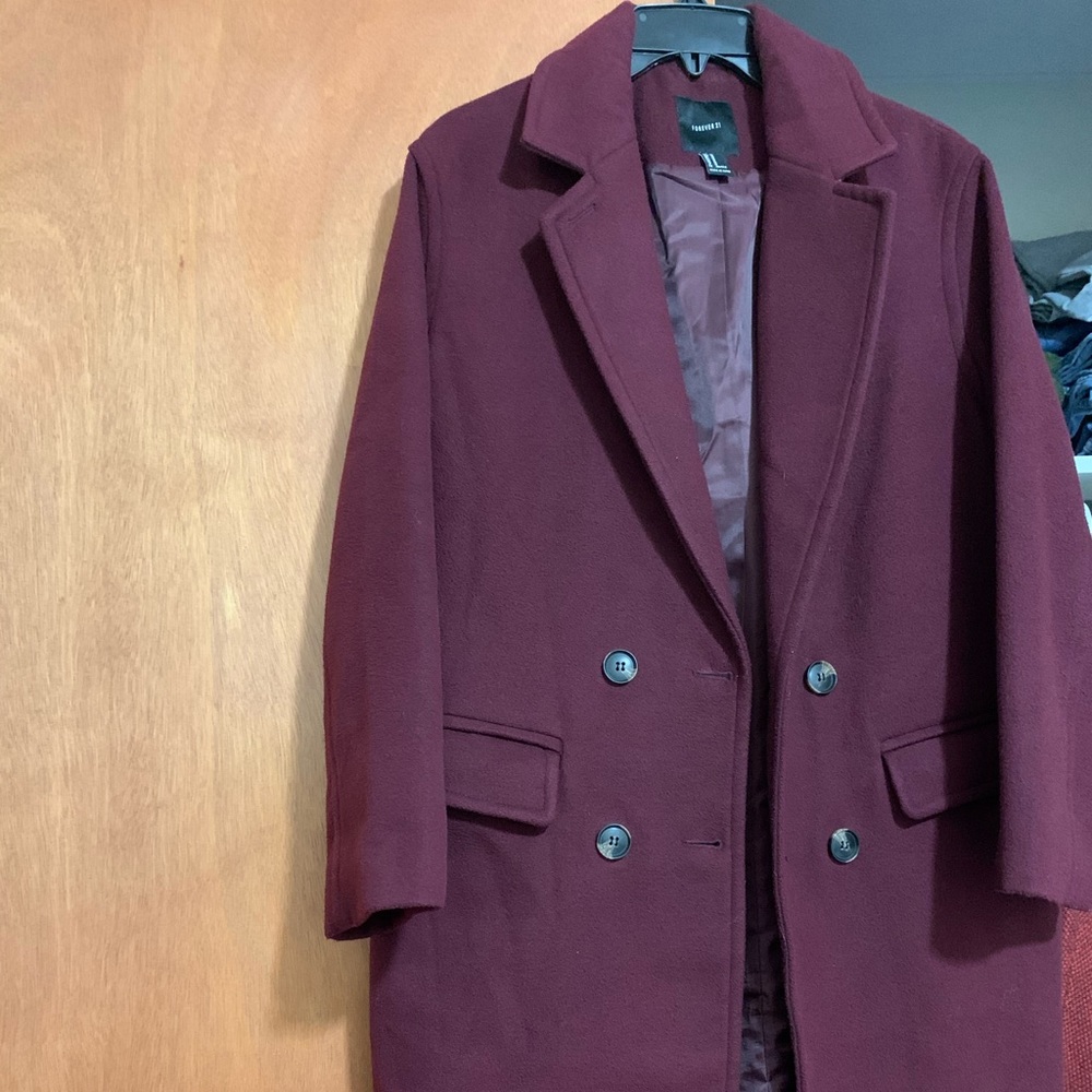 Burgundy jacket up to knee for more pictures lmk